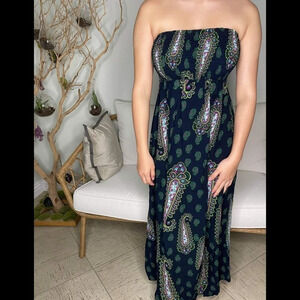 Xhilaration Strapless Maxi Dress